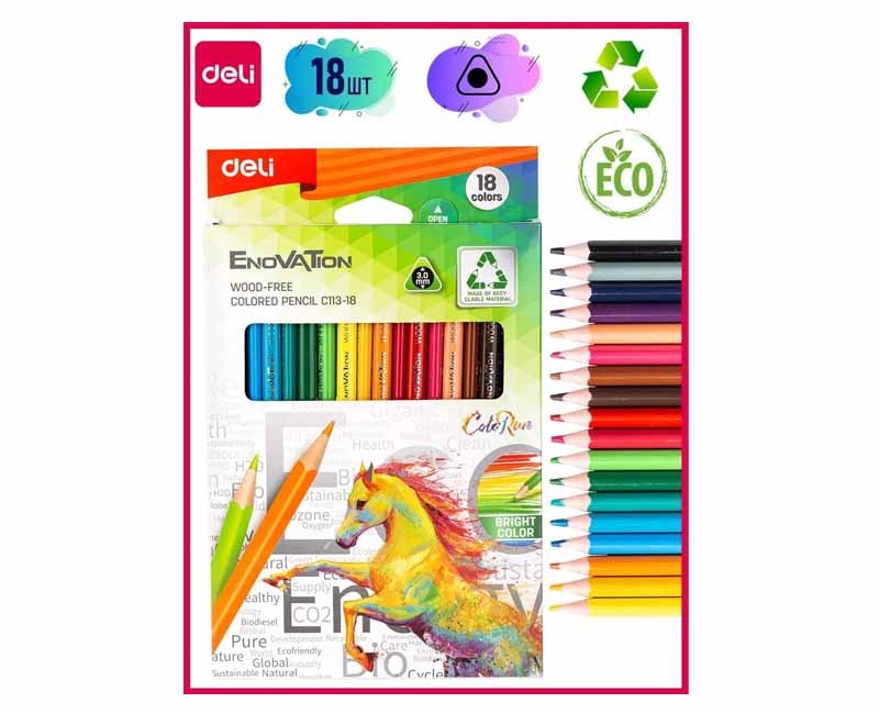 Crayons de couleur 18 pièces