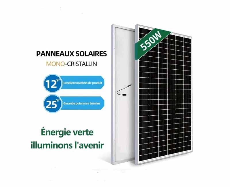 Panneau solaire monocristallin de 550W