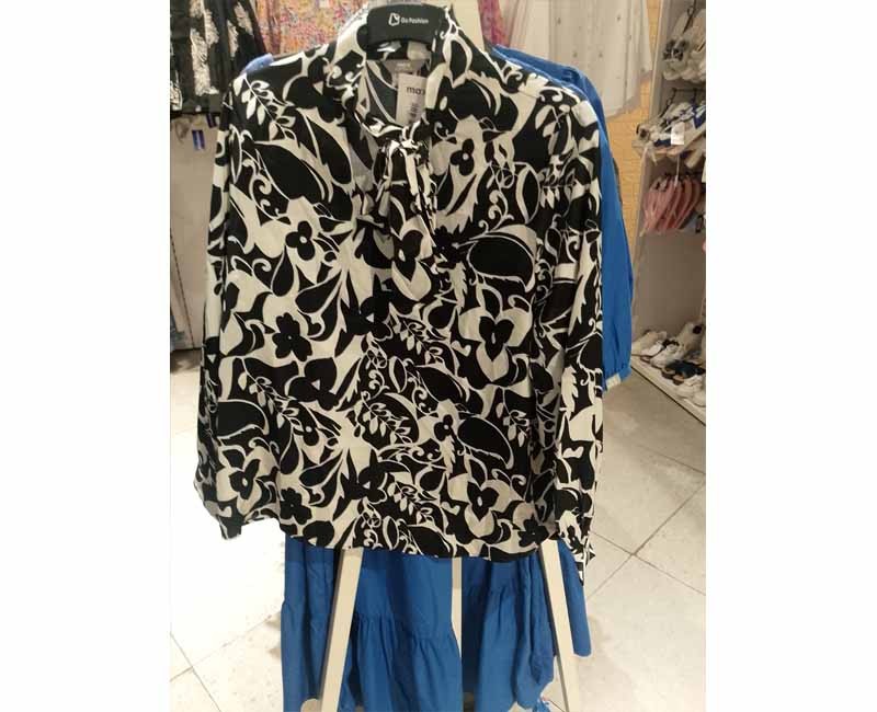 Blouse imprimée à nœud pussybow Max